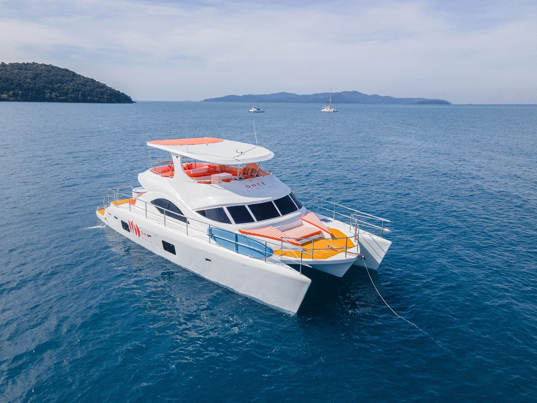 Syrah power catamaran off the Pattaya coast